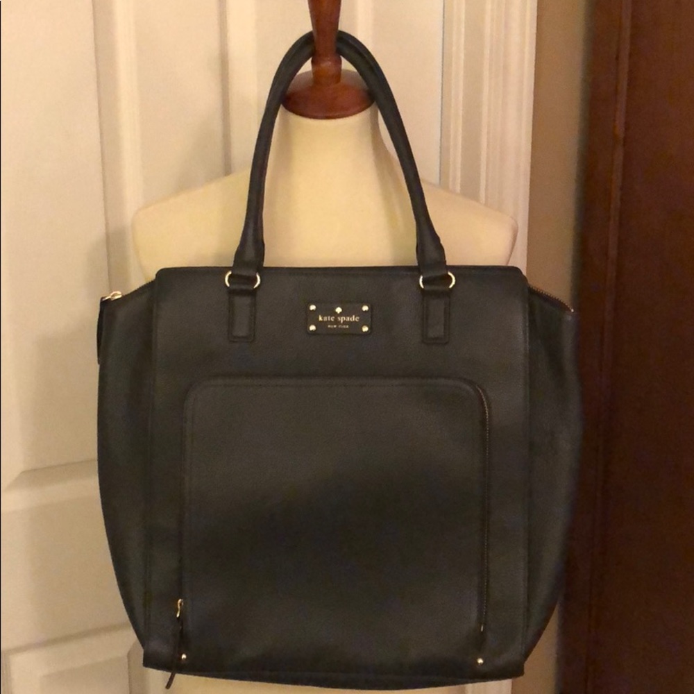 Gray leather Kate Spade bag.